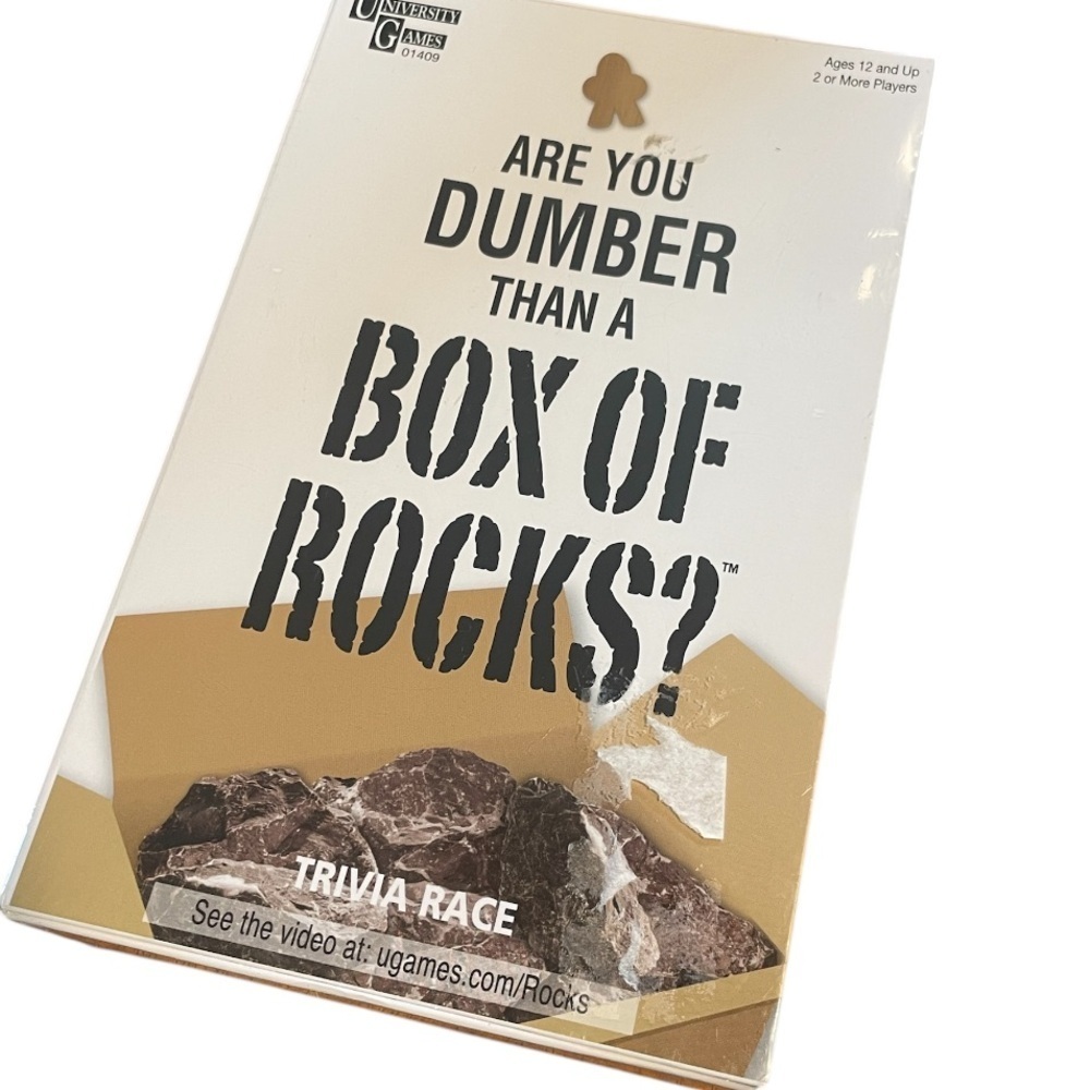 Are You Dumber Than a Box of Rocks Trivia Race Board Game